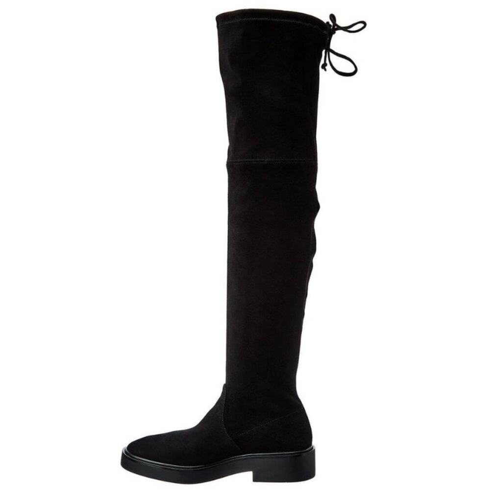 Stuart Weitzman Mara Suede Over the Knee Black Suede Boot 37